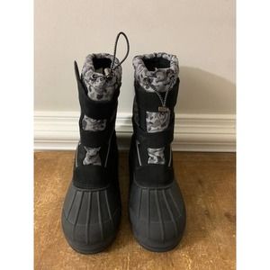Lands End Boys Snow Boots Kids Insulated Waterproof Boots Size 7